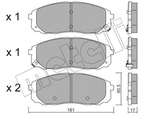 Metelli 22-1097-0 Brake Pad Set, disc brake 2210970