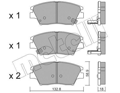 Metelli 22-1098-0 Brake Pad Set, disc brake 2210980