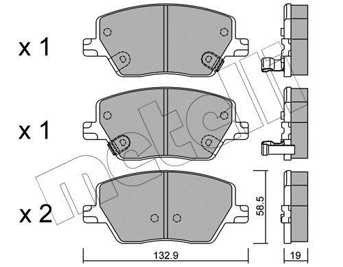 Metelli 22-1103-0 Brake Pad Set, disc brake 2211030