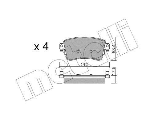 Metelli 22-1108-0 Brake Pad Set, disc brake 2211080