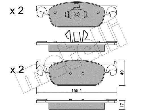 Metelli 22-1109-0 Brake Pad Set, disc brake 2211090