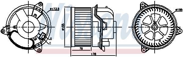 Nissens Fan assy - heater motor – price 218 PLN
