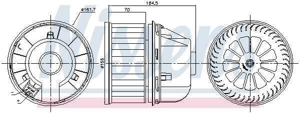 Nissens Fan assy - heater motor – price 354 PLN