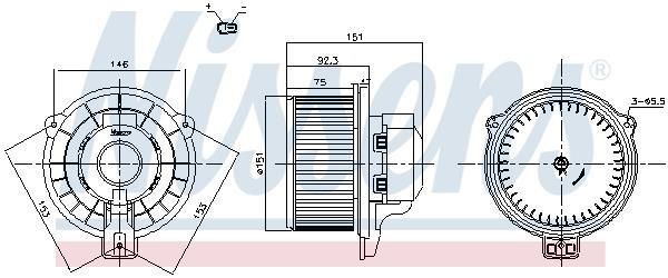Interior Blower Nissens 87821
