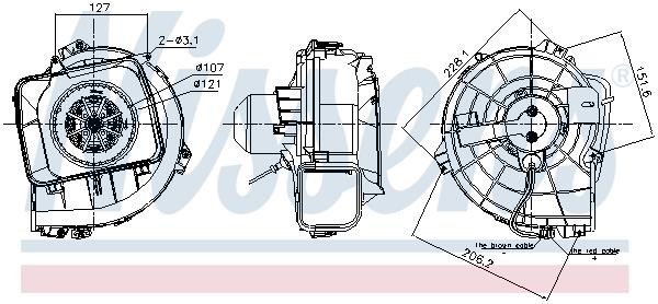 Interior Blower Nissens 87837