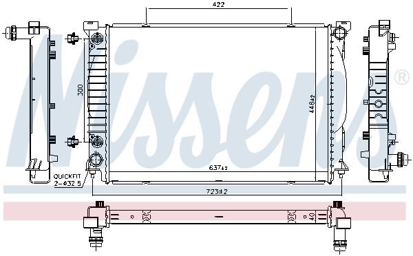 Nissens Engine cooling radiator – price 696 PLN