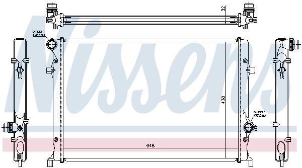 Nissens Radiator, engine cooling – price 1314 PLN