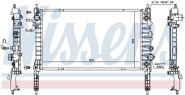 Nissens Engine cooling radiator – price 663 PLN