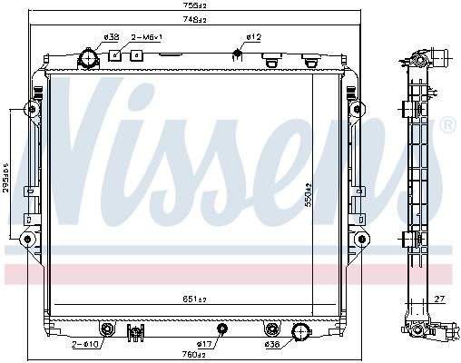Nissens Engine cooling radiator – price 898 PLN