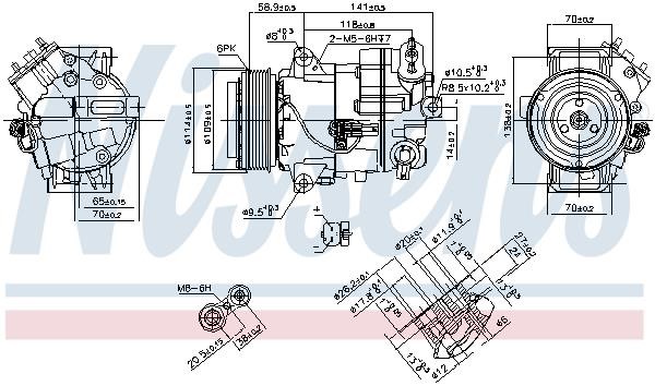 Compressor, air conditioning Nissens 890263