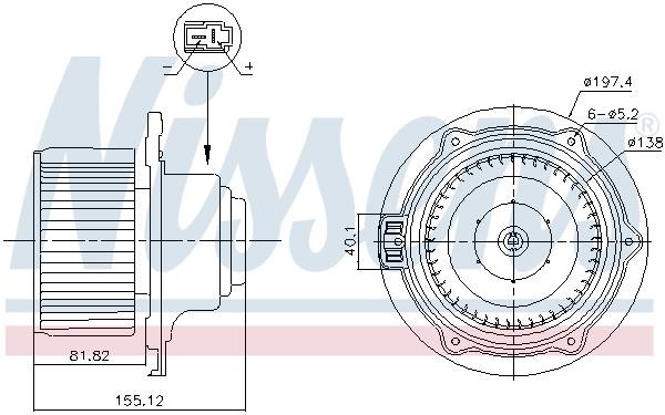Interior blower Daewoo: 87570 Nissens Fan assy - heater motor