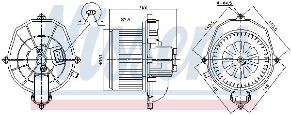 Interior blower Citroen: 87571 Nissens Fan assy - heater motor