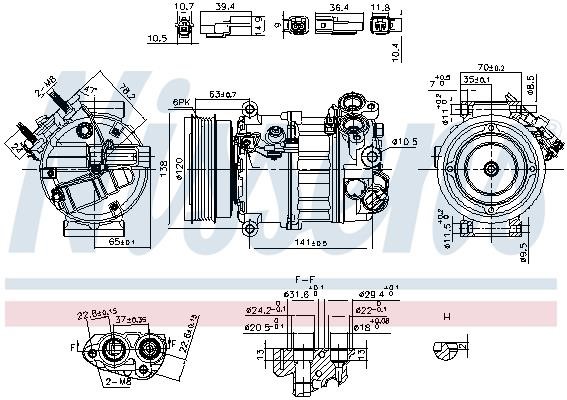 Nissens 890593 Compressor, air conditioning 890593