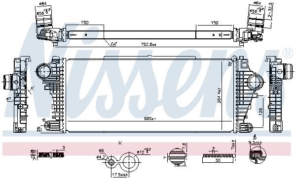 Nissens Intercooler, charger – price [object Object] PLN