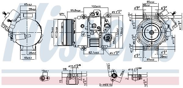 Compressor, air conditioning Nissens 890631