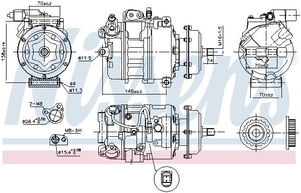 Compressor, air conditioning Nissens 890637