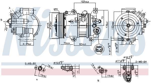 Nissens Compressor, air conditioning – price 1230 PLN