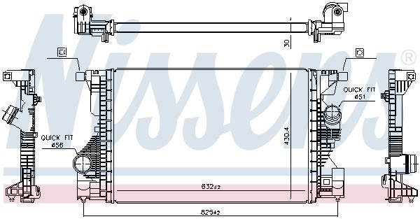 Nissens Intercooler, charger – price [object Object] PLN