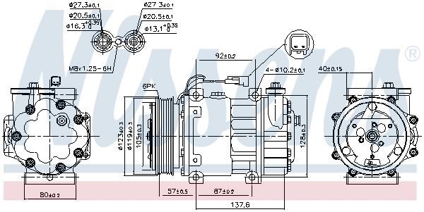 Nissens Compressor, air conditioning – price 1341 PLN