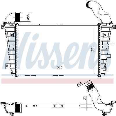 Nissens Intercooler, charger – price [object Object] PLN