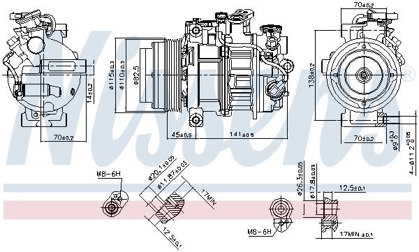 Compressor, air conditioning Nissens 890717