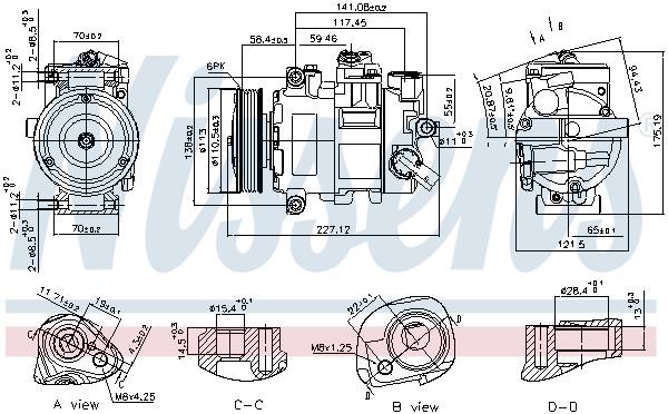 Nissens 890757 Compressor, air conditioning 890757 890757 Nissens Compressor, air conditioning