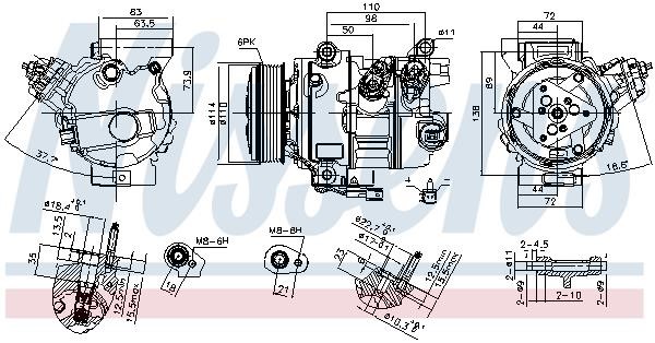 Compressor, air conditioning Nissens 890791