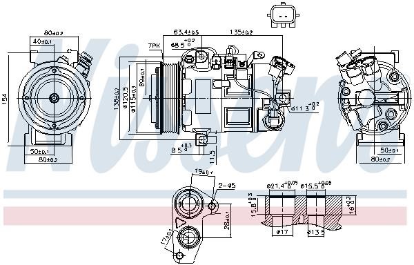 Nissens 890802 Compressor, air conditioning 890802 890802 Nissens Compressor, air conditioning