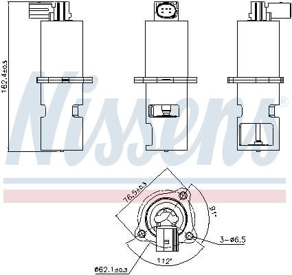 Valve, engine block breather Nissens 98154