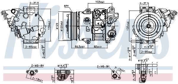 Compressor, air conditioning Nissens 890805