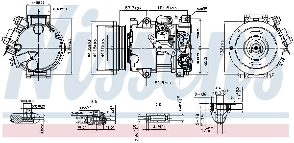 Nissens 890808 Compressor, air conditioning 890808