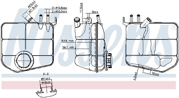 Nissens Expansion Tank, coolant – price [object Object] PLN