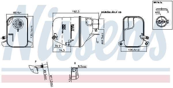 Nissens Expansion Tank, coolant – price 149 PLN
