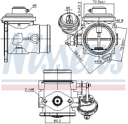Nissens EGR Valve – price 259 PLN