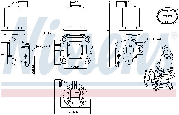 EGR Valve Nissens 98309