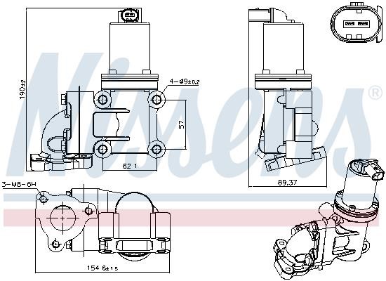EGR Valve Nissens 98355