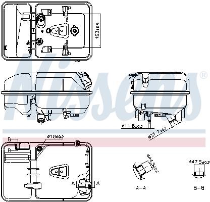 Expansion Tank, coolant Nissens 996074