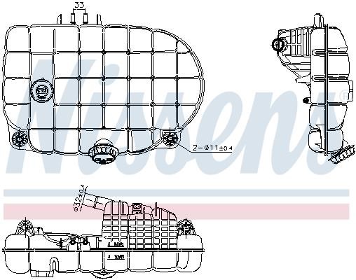 Expansion Tank, coolant Nissens 996088