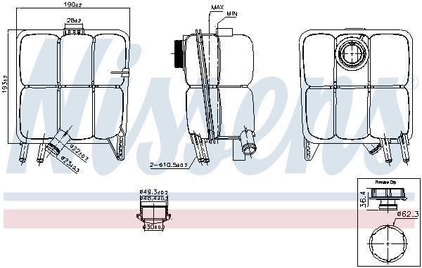 Nissens Expansion Tank, coolant – price 98 PLN