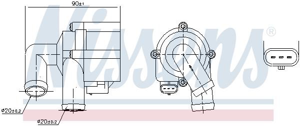 Water pump Nissens 831072