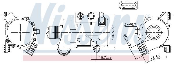Water pump Nissens 831076