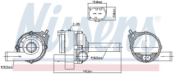 Water pump Nissens 831077