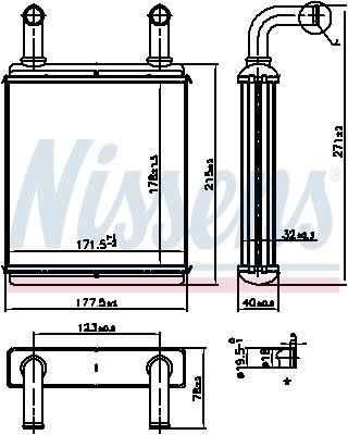 Nissens Heat exchanger, interior heating – price [object Object] PLN
