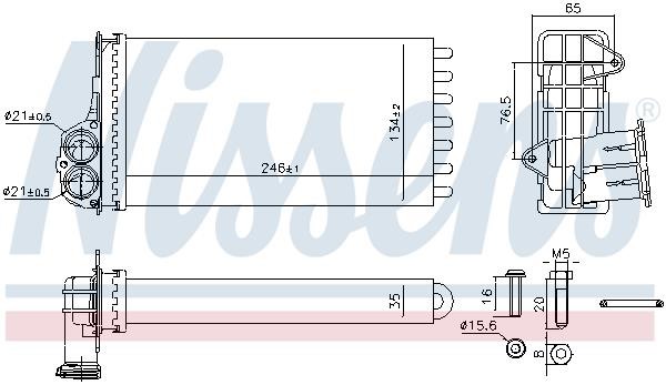 Nissens 707268 Heat exchanger, interior heating 707268