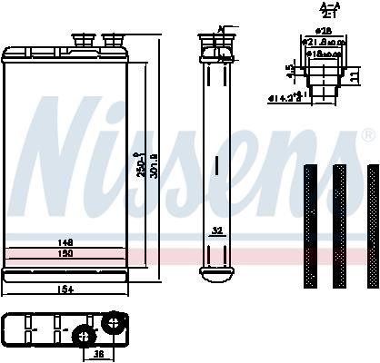 Nissens 727210 Heat exchanger, interior heating 727210