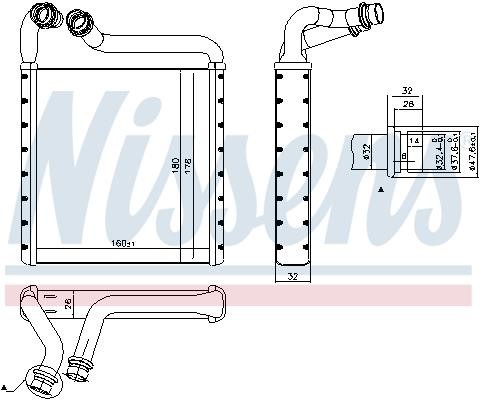 Nissens Heat exchanger, interior heating – price 280 PLN