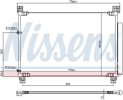 Nissens AC Condenser – price 540 PLN