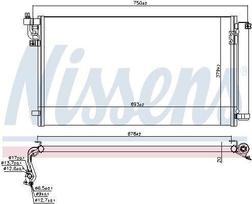 Nissens AC Condenser – price 814 PLN