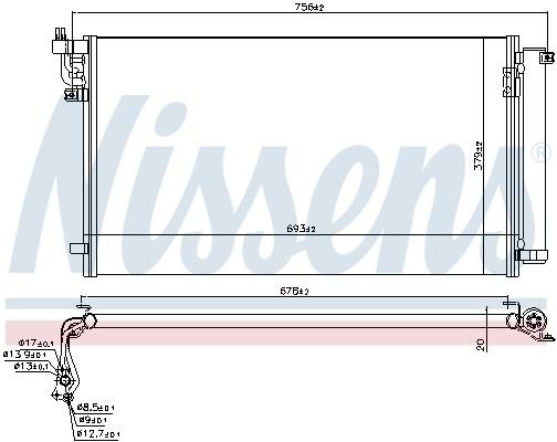 Nissens AC Condenser – price 875 PLN