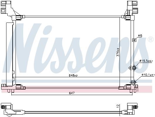 Nissens AC Condenser – price 542 PLN